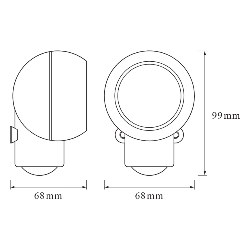 Osram - LED utomhusorienteringsarmatur med rörelse- och skymningssensor SPYLUX LED/0,3W/4,5V IP43 vit
