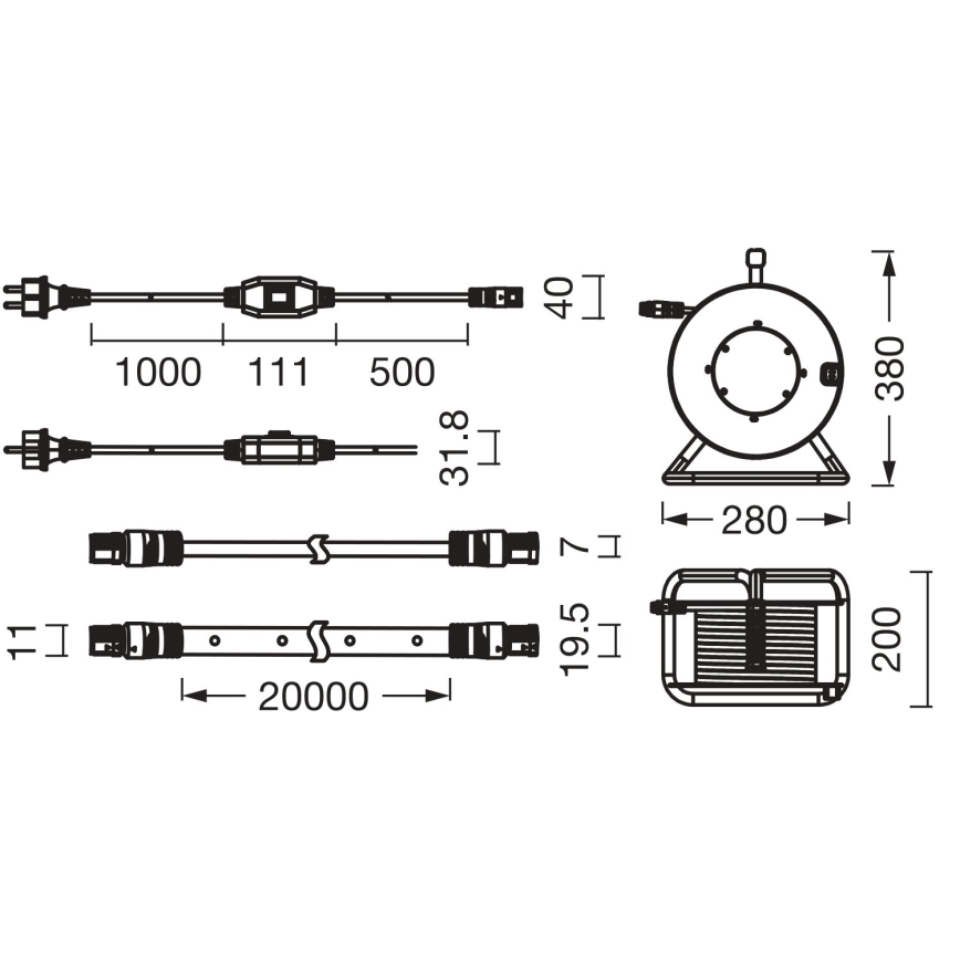 Osram - LED Utomhusremsa FLEX 20m LED/142W/230V IP65