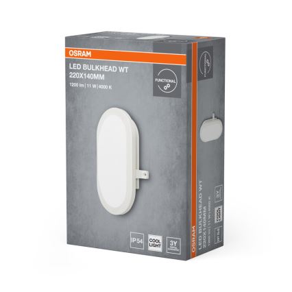 Osram - LED utomhusväggarmatur BULKHEAD LED/11W/230V IP54 vit