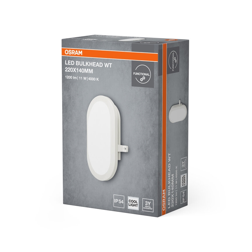 Osram - LED utomhusväggarmatur BULKHEAD LED/11W/230V IP54 vit