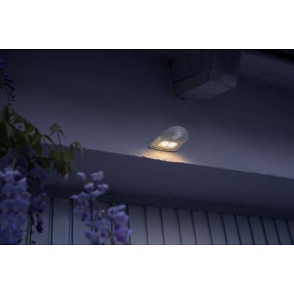 Osram - DOORLED LED-utomhusväggarmatur med sensor LED/0,5W/3xAA IP54 vit