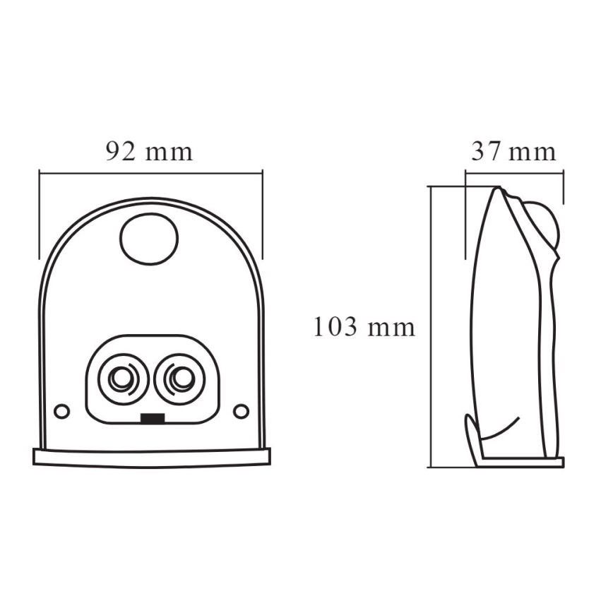 Osram - DOORLED LED-utomhusväggarmatur med sensor LED/0,5W/3xAA IP54 vit