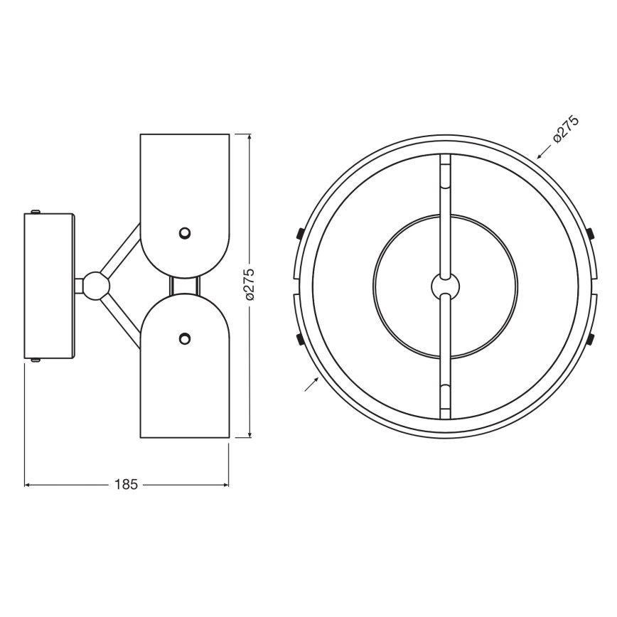 Osram - LED-väggarmatur DECOR CURVE LED/20W/230V grå