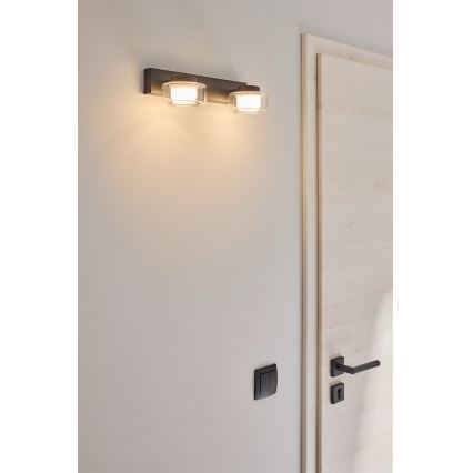Osram - LED-badrumsvägglampa ORBIS FLAME 2xLED/5,5W/230V 3000/4000K IP44 svart