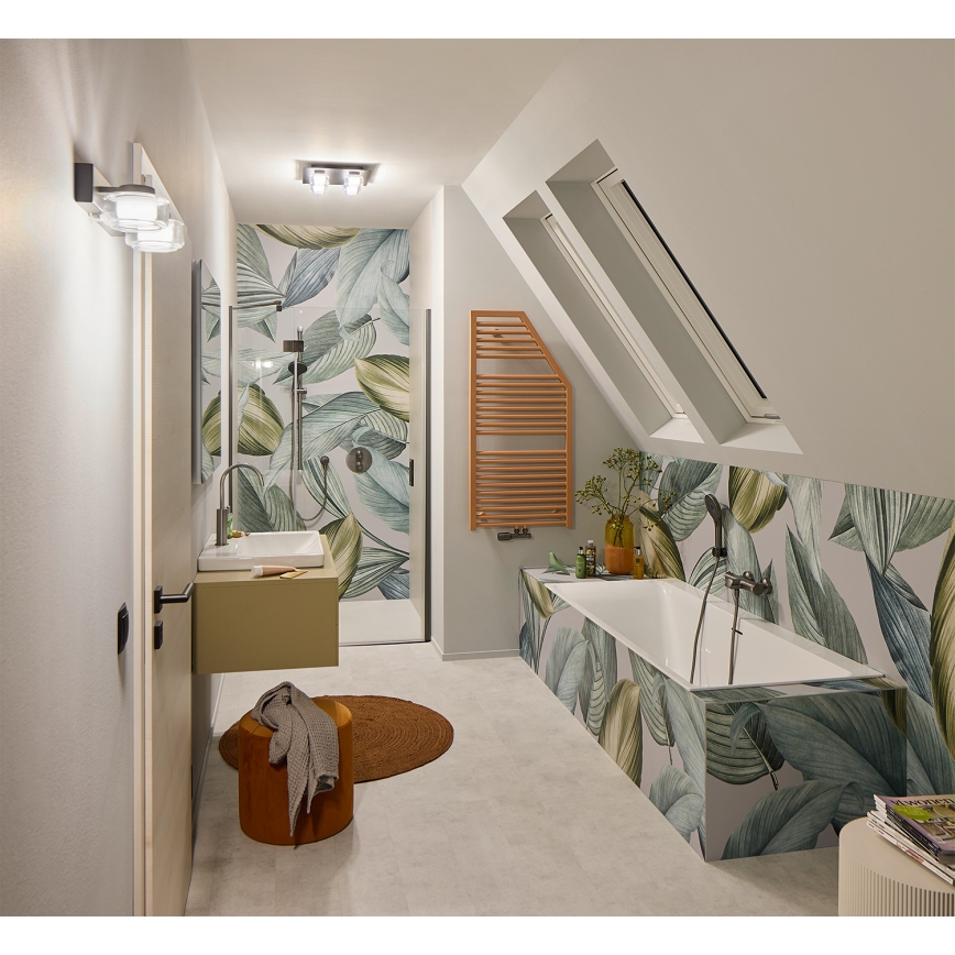 Osram - LED-badrumsvägglampa ORBIS FLAME 2xLED/5,5W/230V 3000/4000K IP44 svart