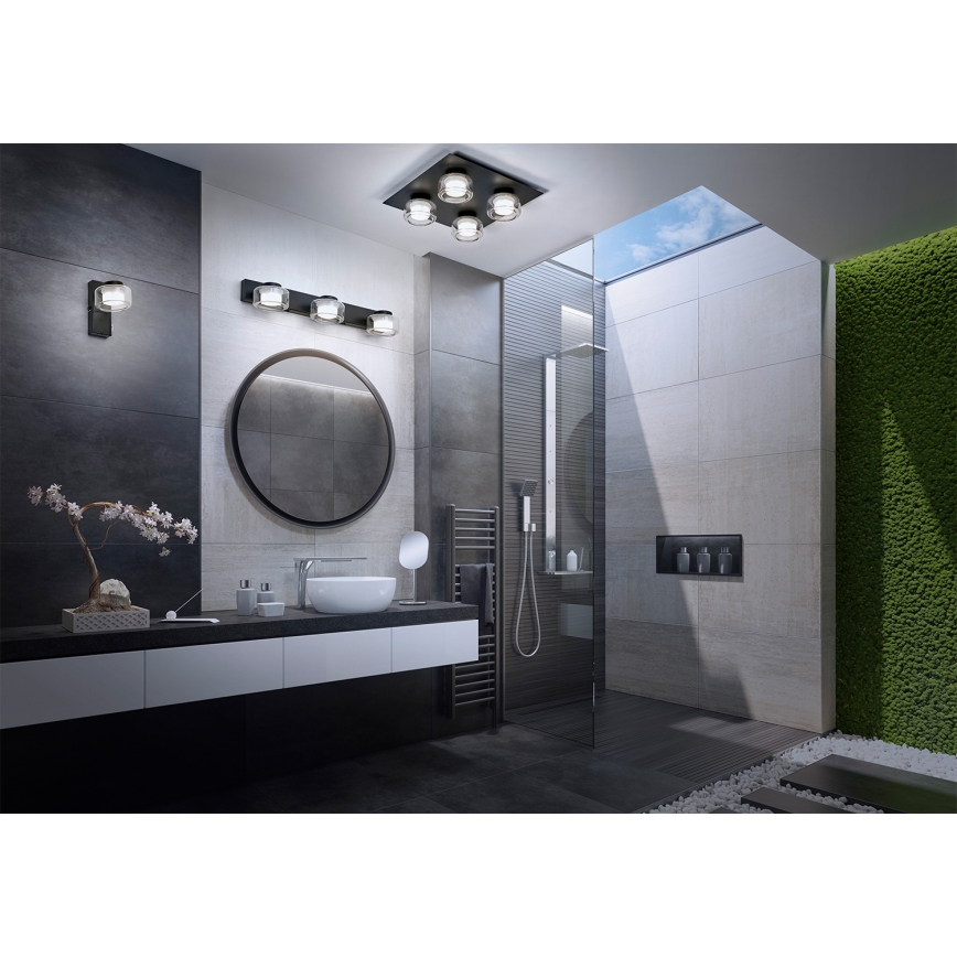Osram - LED-badrumsvägglampa ORBIS FLAME 3xLED/5,5W/230V 3000/4000K IP44 svart