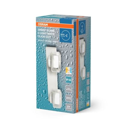Osram - LED väggarmatur för badrum ORBIS FLAME 2xLED/5,5W/230V IP44 vit