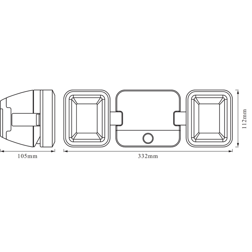 Osram - LED väggstrålkastare för utomhusbruk med sensor BATTERY 2xLED/5W/4xD IP54