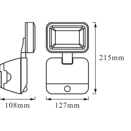 Osram - LED väggstrålkastare för utomhusbruk med sensor BATTERY LED/4W/4xD IP54