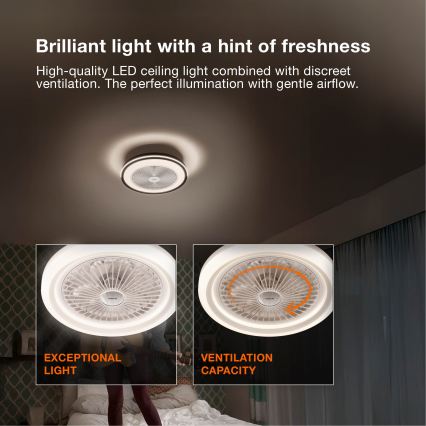 Osram - LED Dimbart takarmatur med fläkt MURLAN LED/26W/230V 3000-6500K + fjärrkontroll
