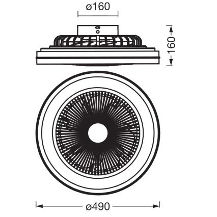 Osram - LED Dimbart takarmatur med fläkt MURLAN LED/26W/230V 3000-6500K + fjärrkontroll