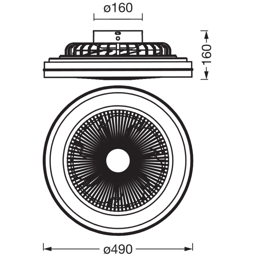 Osram - LED Dimbart takarmatur med fläkt MURLAN LED/26W/230V 3000-6500K + fjärrkontroll