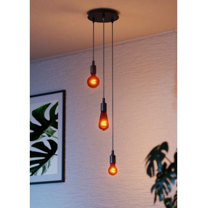 Osram - Nätkabel PENDULUM BELL 1xE27/15W/230V svart