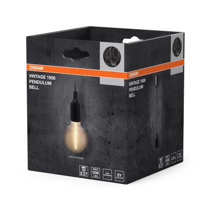 Osram - Nätkabel PENDULUM BELL 1xE27/15W/230V svart