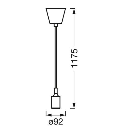 Osram - Nätkabel PENDULUM BELL 1xE27/15W/230V vit