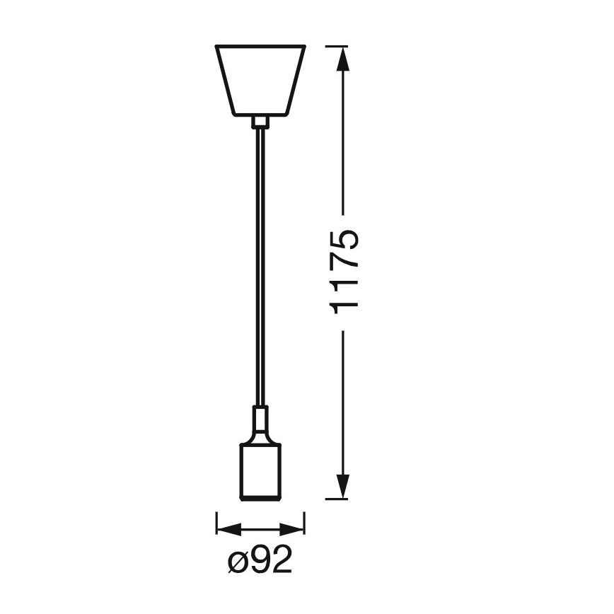 Osram - Nätkabel PENDULUM BELL 1xE27/15W/230V vit