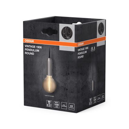 Osram - Pendelkabel PENDULUM ROUND 1xE27/15W/230V polerad krom