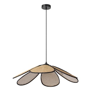 Osram - Pendellampa med sladd DECOR RATTAN 1xE27/15W/230V Ø 69 cm beige/svart