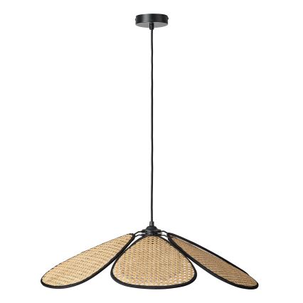 Osram - Pendellampa med sladd DECOR RATTAN 1xE27/15W/230V Ø 69 cm beige/svart