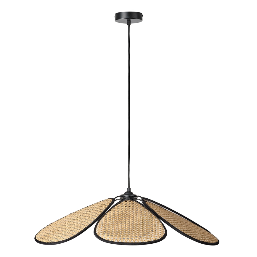 Osram - Pendellampa med sladd DECOR RATTAN 1xE27/15W/230V Ø 69 cm beige/svart