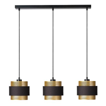 Osram - Pendellampa på kabel DECOR HORNET 3xE27/10W/230V svart/guld