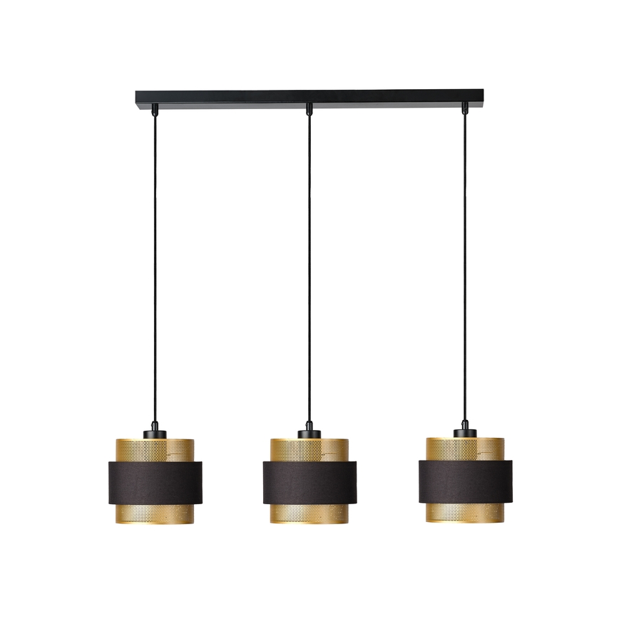 Osram - Pendellampa på kabel DECOR HORNET 3xE27/10W/230V svart/guld