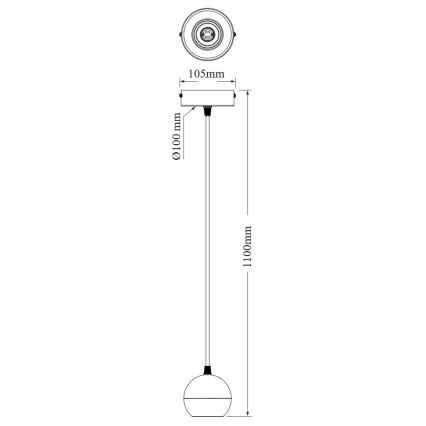 Osram - Pendellampa på kabel SPOT SPHERAL 1xGU10/6W/230V vit
