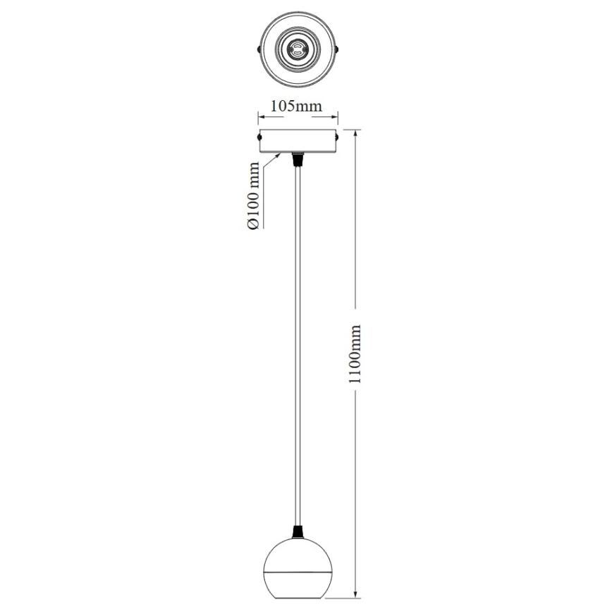 Osram - Pendellampa på kabel SPOT SPHERAL 1xGU10/6W/230V vit