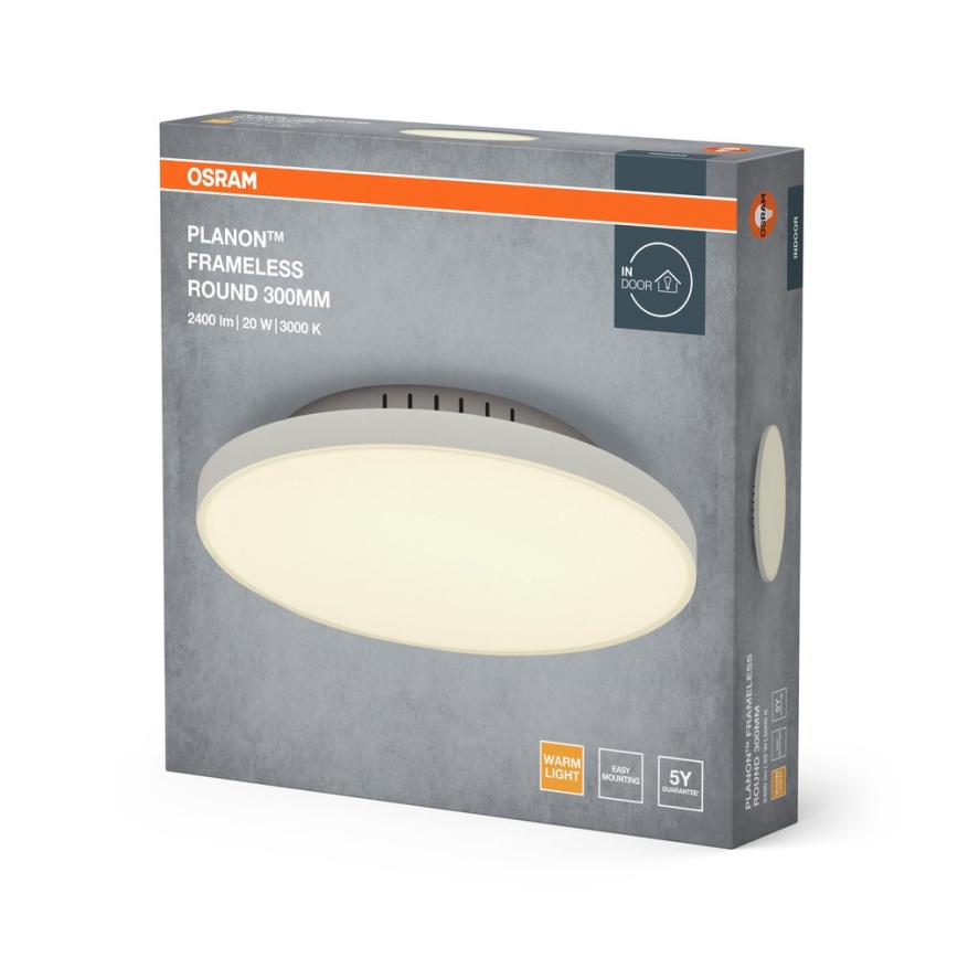 Osram - PLANON LED-takarmatur 20 W/230 V 3000 K Ø 30 cm, vit