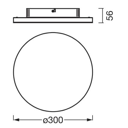 Osram - PLANON LED-takarmatur 20 W/230 V 3000 K Ø 30 cm, vit