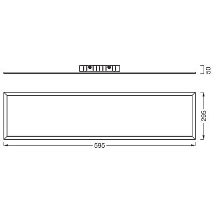 Osram - PLANON ytmonterad LED-panel 22W/230V 3000K 30x60 cm vit