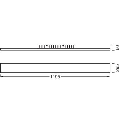 Osram - PLANON ytmonterad LED-panel/40W/230V 3000K 30x120 cm vit