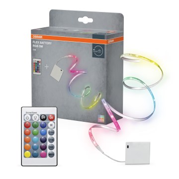 Osram - RGB-dimmbar LED-remsa FLEX BATTERY 5m LED/5W/4xAA + fjärrkontroll