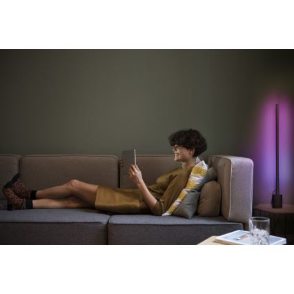 Osram - LED RGBW dimmbar golvlampa SMART+ FLOOR LED/8W/230V 2700-6500K Wi-Fi svart + fjärrkontroll