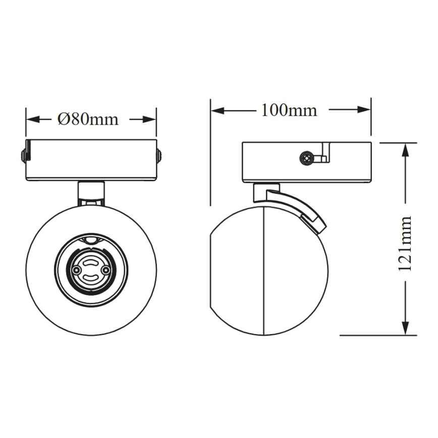 Osram - Riktbar spotlight SPOT SPHERAL 1xGU10/6W/230V svart