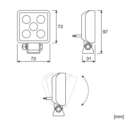 Osram - 2-pack LED-spotlampor för bil LEDRIVING WL VX70-WD LED/8W/12/24V 6000K IP67