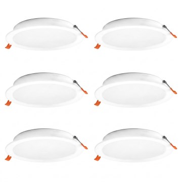 Osram - Set med 6 infällda LED-armaturer ESSENTIAL LED/18 W/230 V/6500 K Ø 22 cm, vit