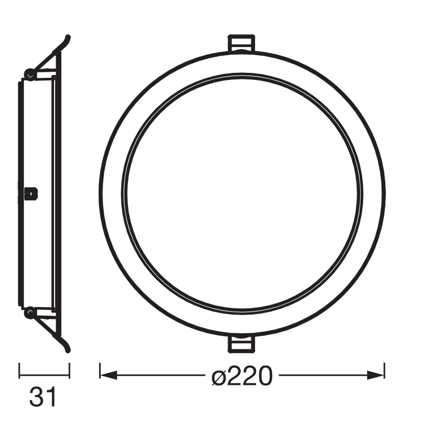 Osram - Set om 6 LED-infällda takarmaturer ESSENTIAL LED/18W/230V 4000K Ø22 cm vit