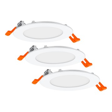 Osram - Set om 3 infällda downlights LED/8W/230V 3000K Ø 12 cm vit