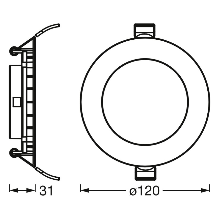 Osram - Set om 3 infällda downlights LED/8W/230V 3000K Ø 12 cm vit