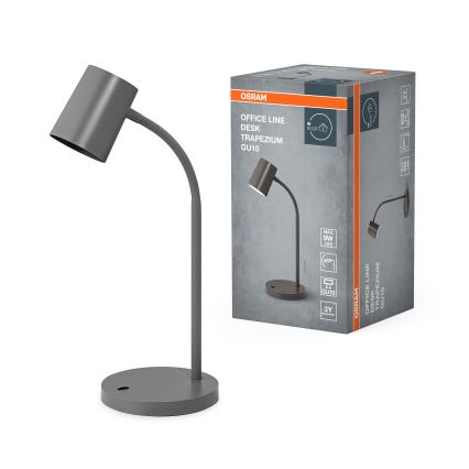 Osram - Skrivbordslampa DESK LINE 1xGU10/9W/230V grå