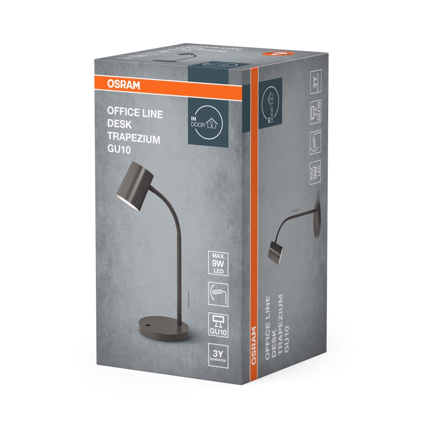Osram - Skrivbordslampa DESK LINE 1xGU10/9W/230V grå