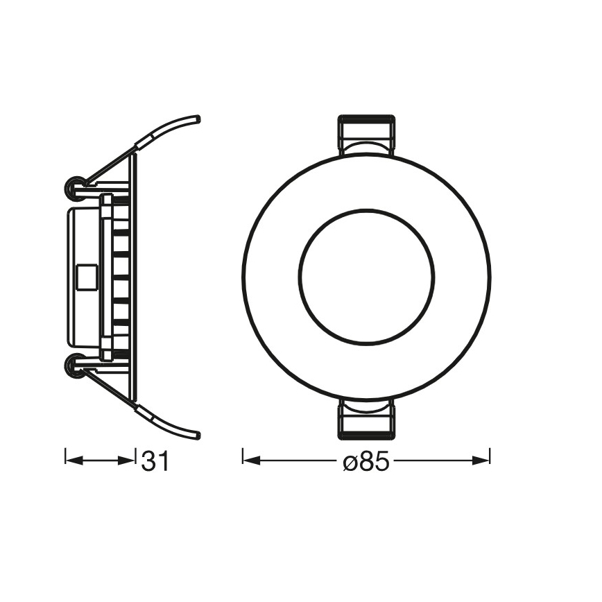 Osram - SLIM LED infälld downlight 4,5 W, 230 V, 6500 K