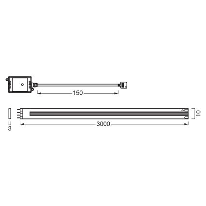Osram - SMART+ COB dimbar LED-remsa 3 m, 14 W, 230 V, 2700-6500 K, Wi-Fi