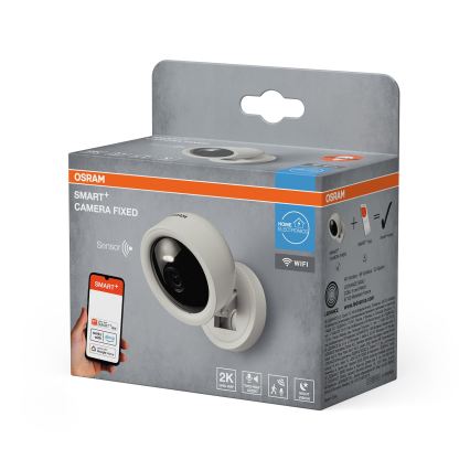 Osram - Smart inomhuskamera med inbyggd sensor 2K SMART+ 230V Wi-Fi