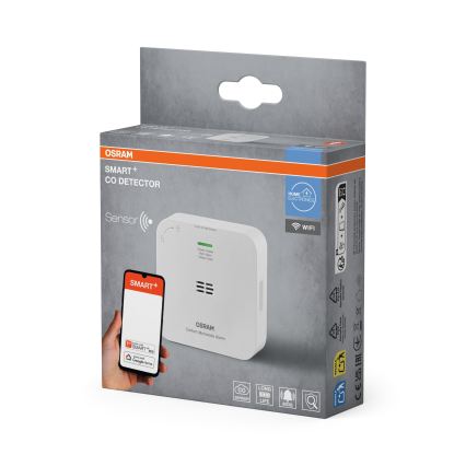 Osram - SMART+ kolmonoxidvarnare 2xAA Wi-Fi