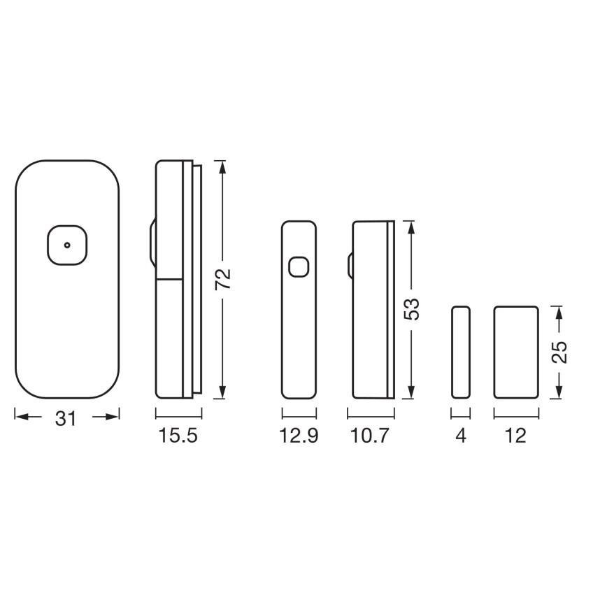 Osram - SMART+ kontaktsensor 3,7 V Wi-Fi 500 mAh