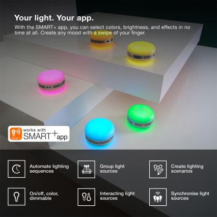 Osram - LED RGB dimbara högtalare SMART+ MACARON LED/1,75W/3,7V 450 mAh blå