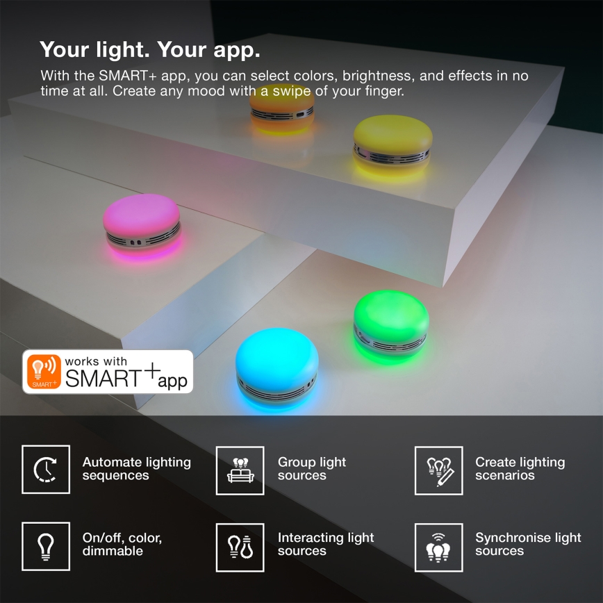 Osram - LED RGB dimbara högtalare SMART+ MACARON LED/1,75W/3,7V 450 mAh blå