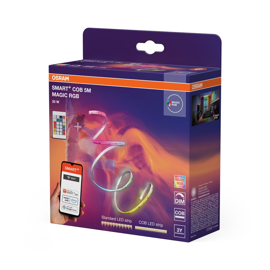 Osram - LED RGB dimmbar remsa SMART+ MAGIC 5m LED/35W/230V Wi-Fi + fjärrkontroll
